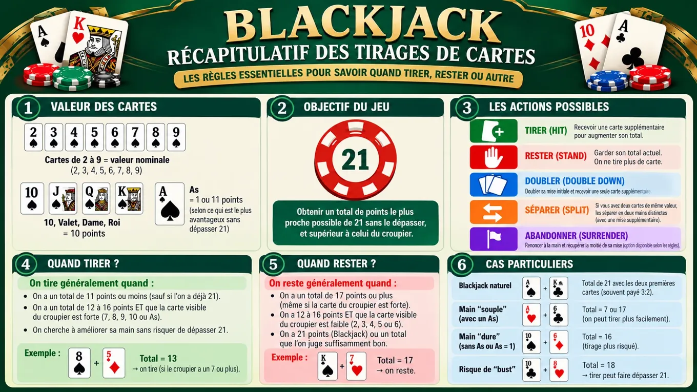 Les règles de base du blackjack