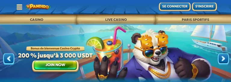 pandido casino screen